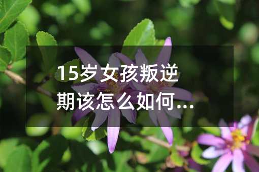 15岁女孩叛逆期该怎么如何教育？